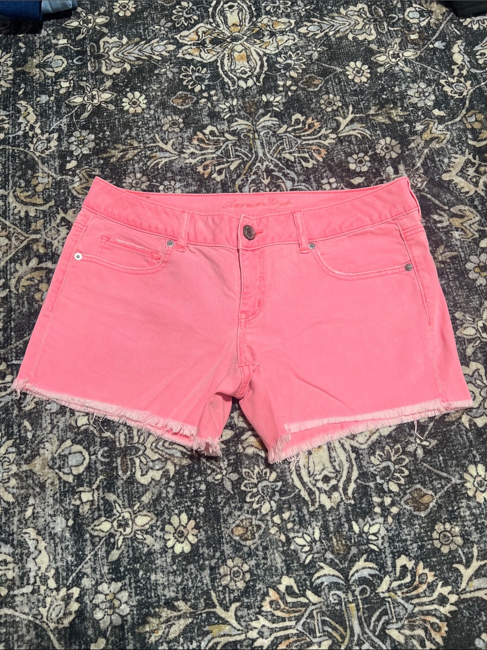 American Eagle Outfitters Women’s Pink Denim Cutoff Shorts